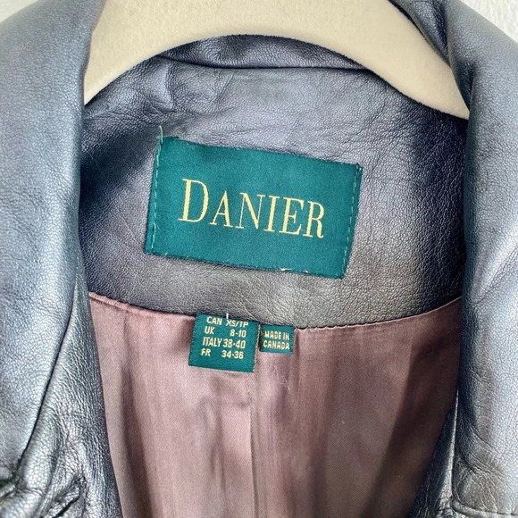 DANIER Gorgeous Black Authentic Leather Jacket Size XS - Picture 4 of 17
